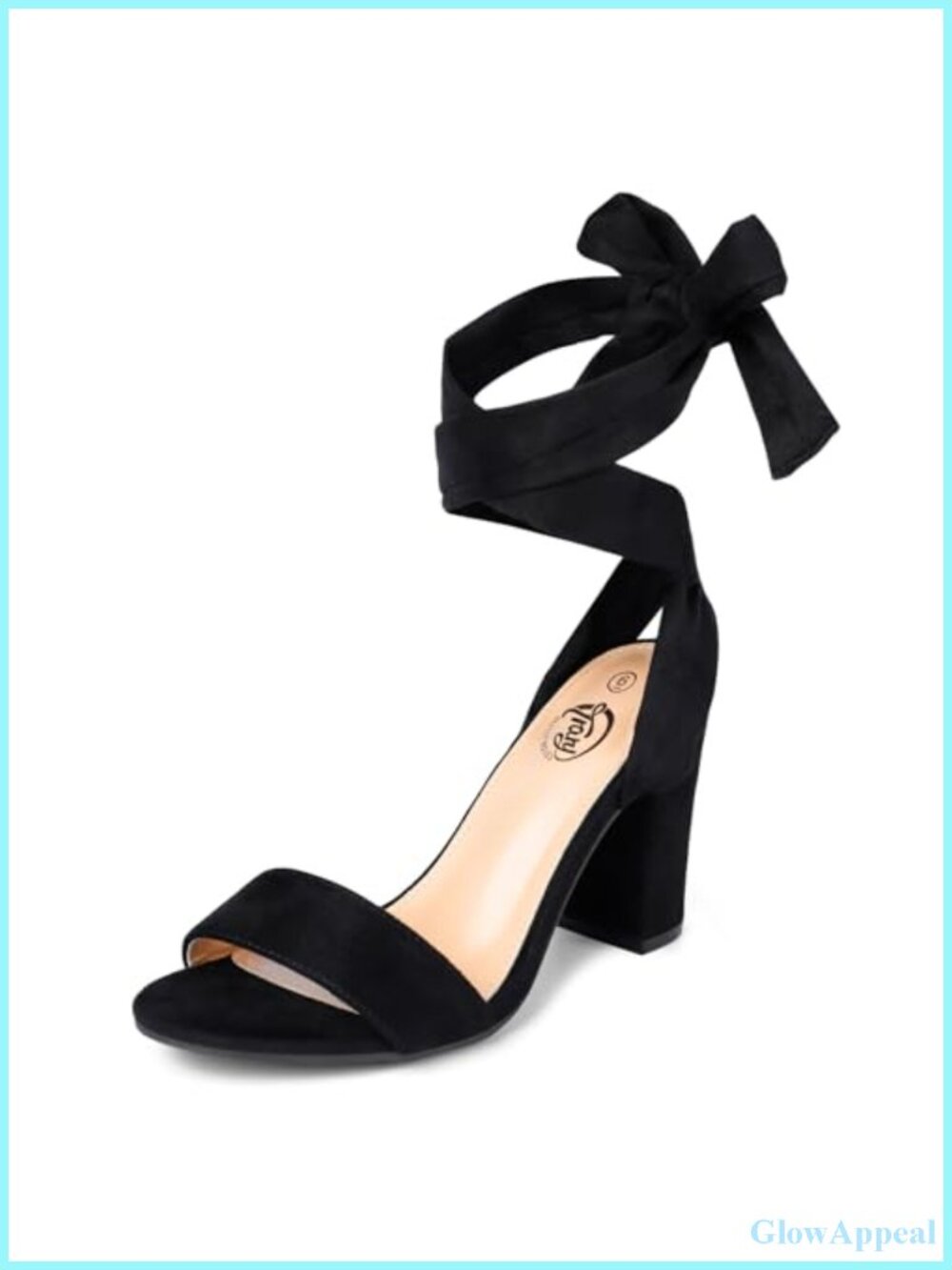 Lace Up Chunky Heels Open Toe Ankle Strap Sandals 3 Inch